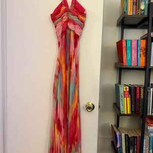 Colorful Halter Maxi Dress